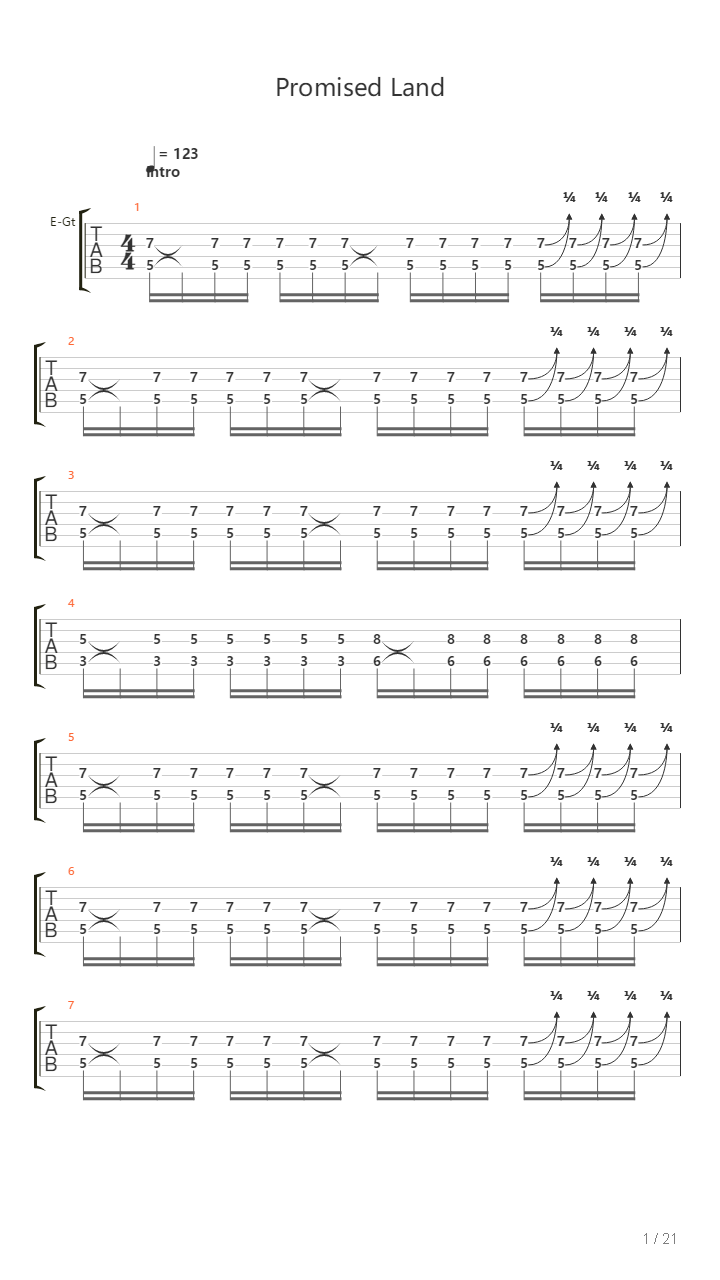 Promised Land吉他谱