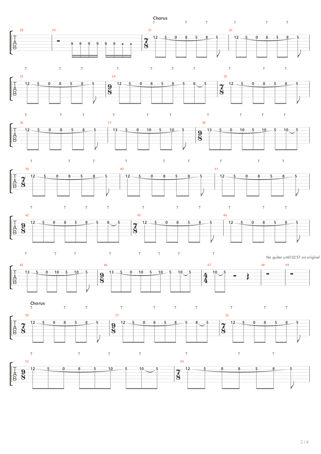 Between The End And Where We Lie吉他谱