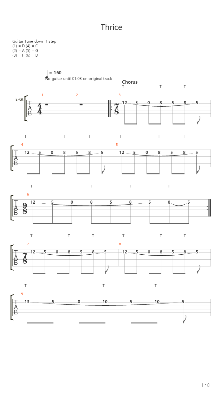 Between The End And Where We Lie吉他谱