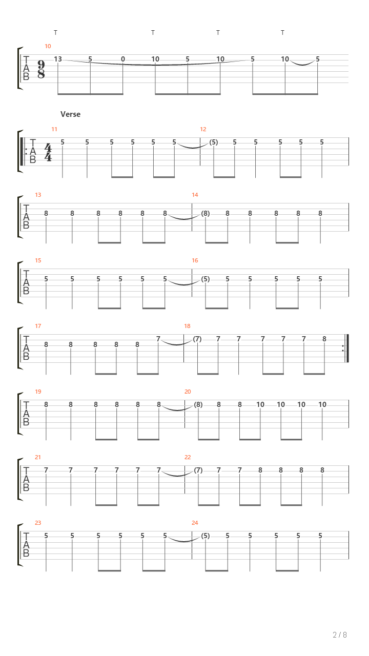 Between The End And Where We Lie吉他谱