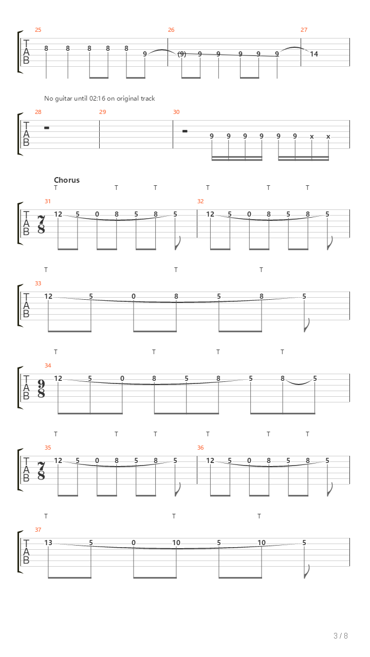 Between The End And Where We Lie吉他谱
