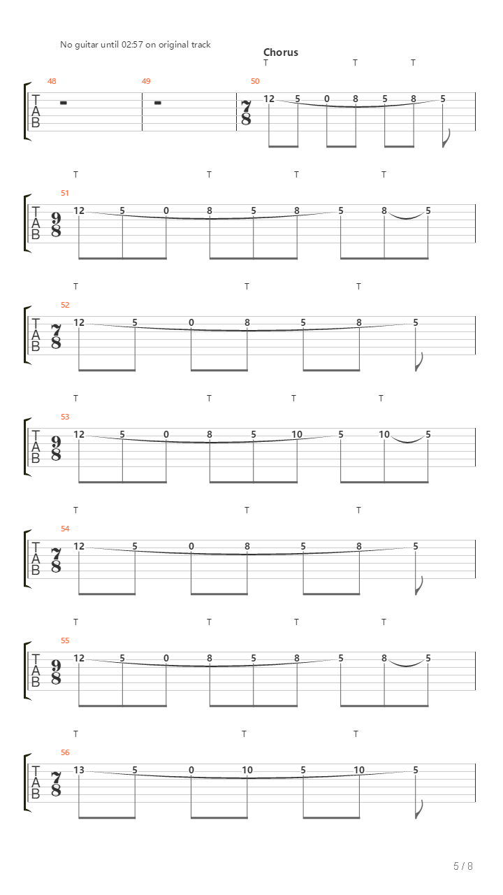 Between The End And Where We Lie吉他谱
