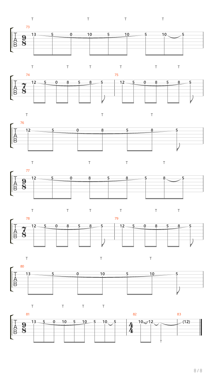 Between The End And Where We Lie吉他谱
