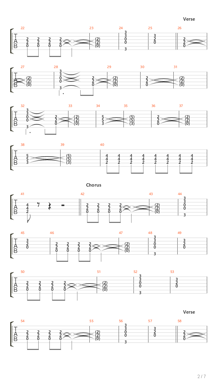 Sin After Sin吉他谱