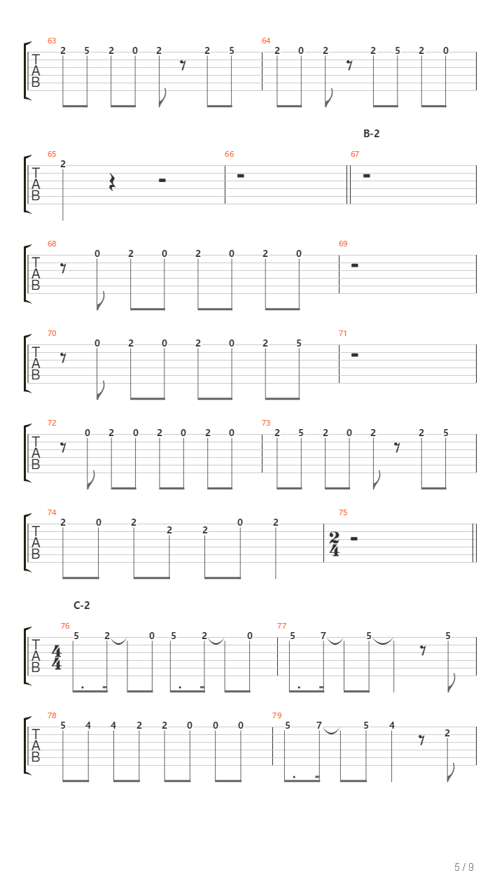 Tengoku To Jigoku吉他谱