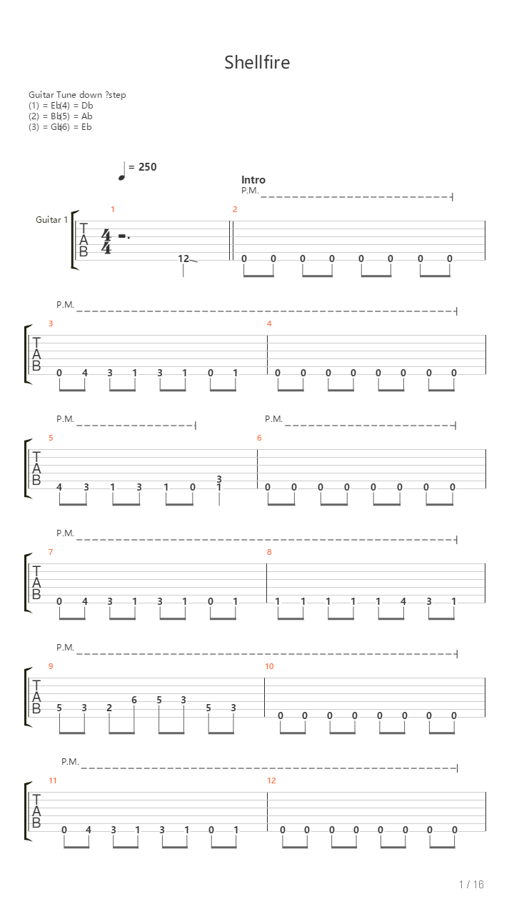 Shellfire吉他谱