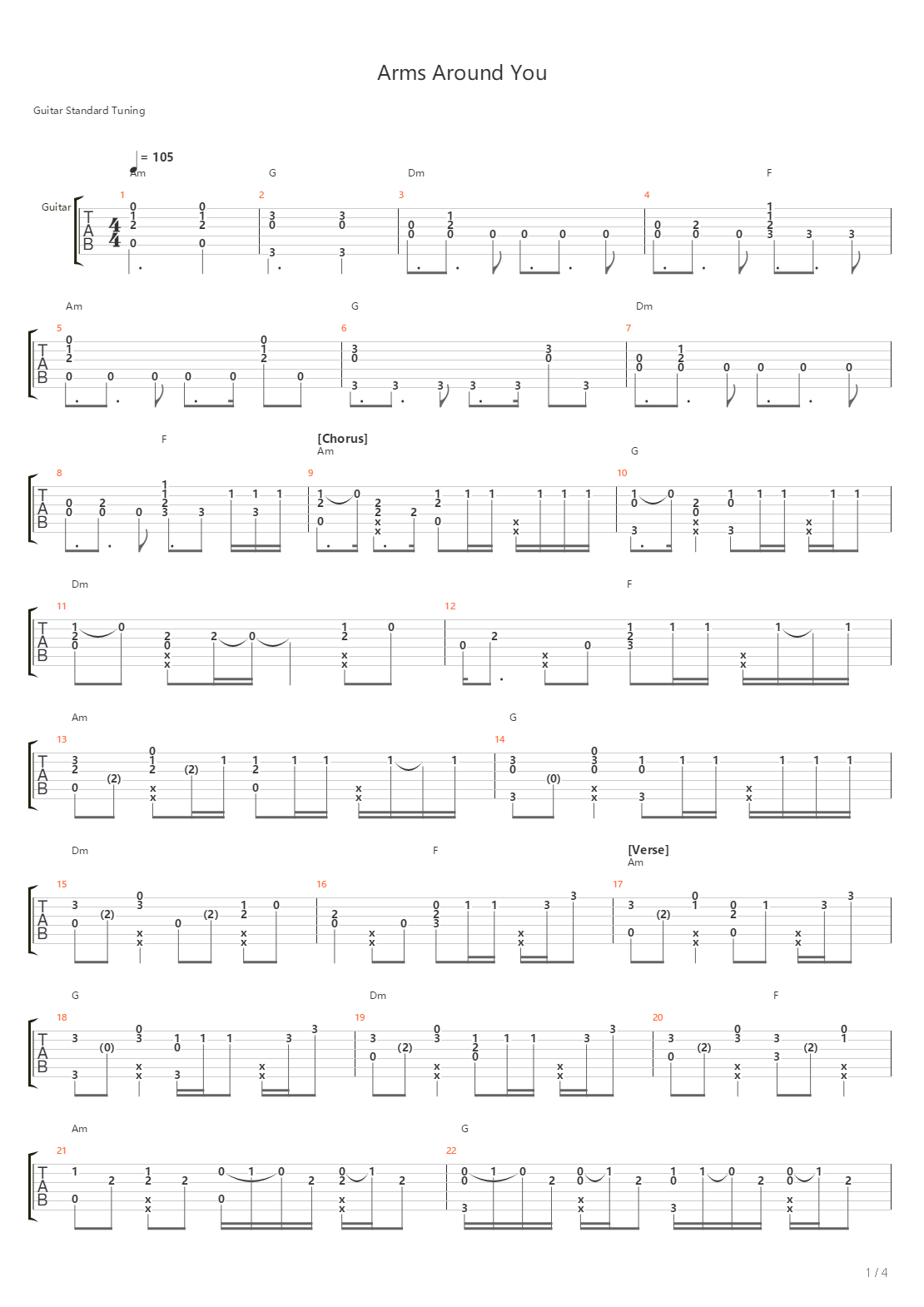 Arms Around You吉他谱