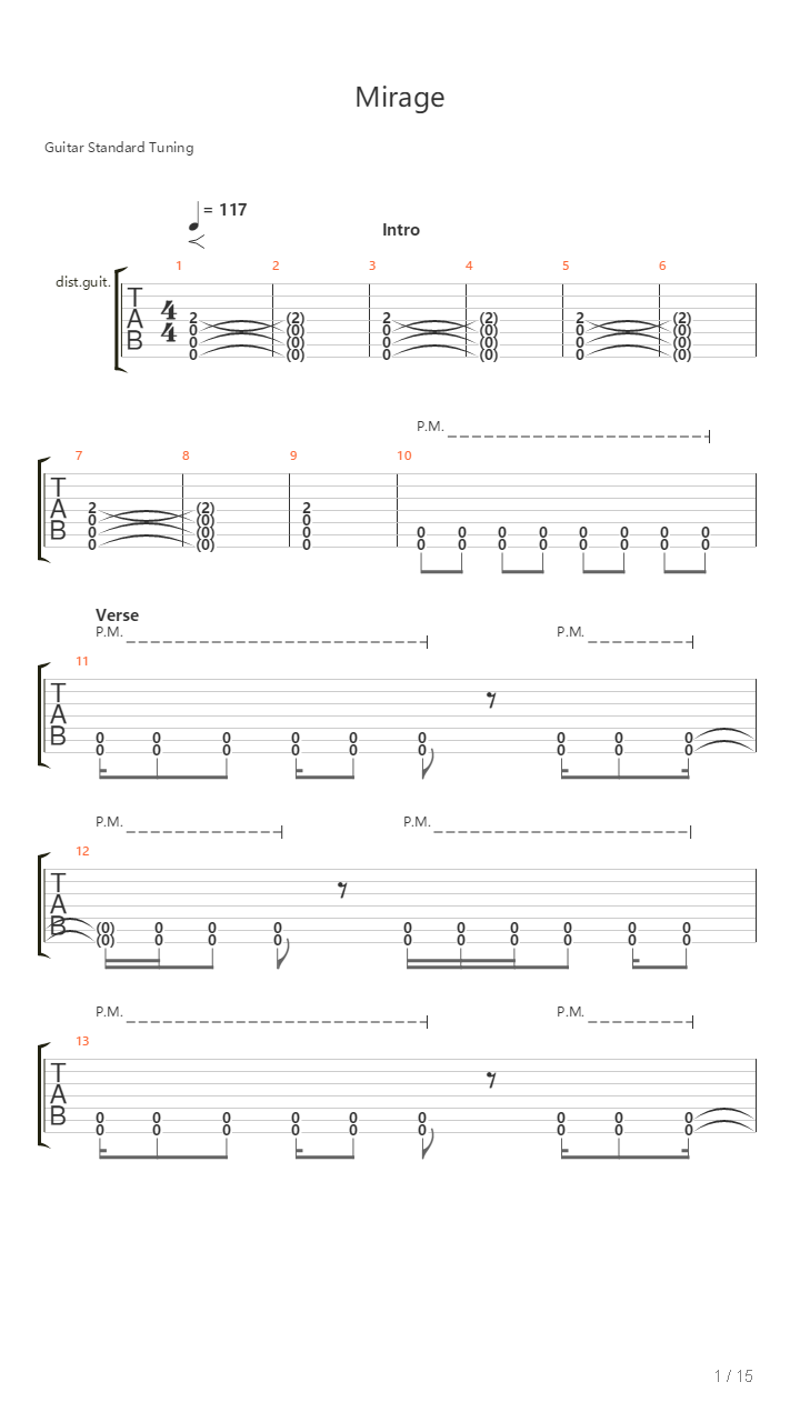 Mirage吉他谱