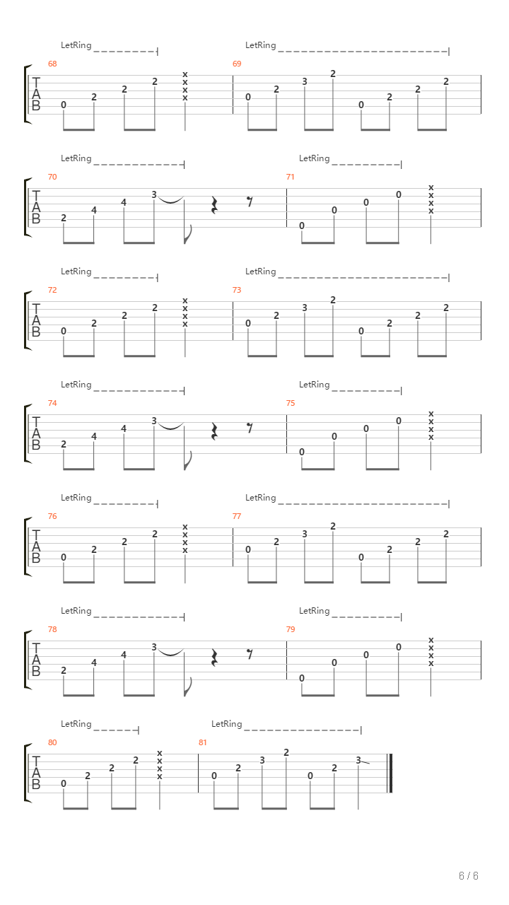 Steady Me吉他谱