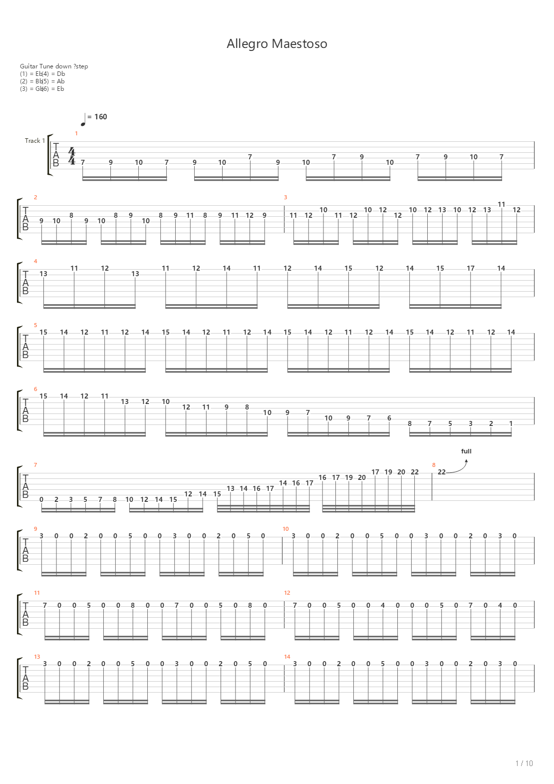 Allegro Maestoso吉他谱