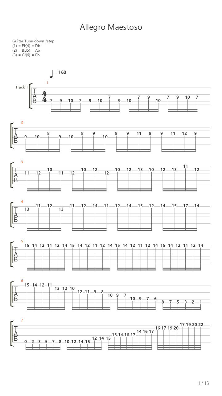 Allegro Maestoso吉他谱