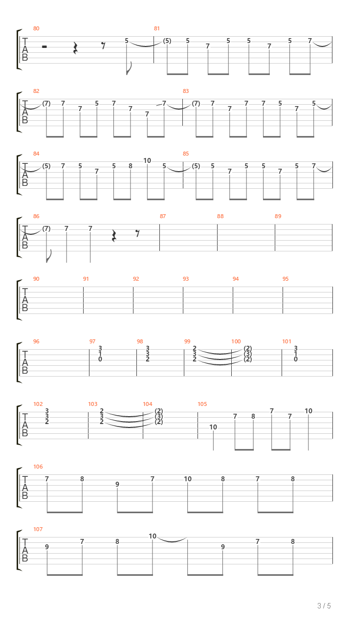 Parallels吉他谱