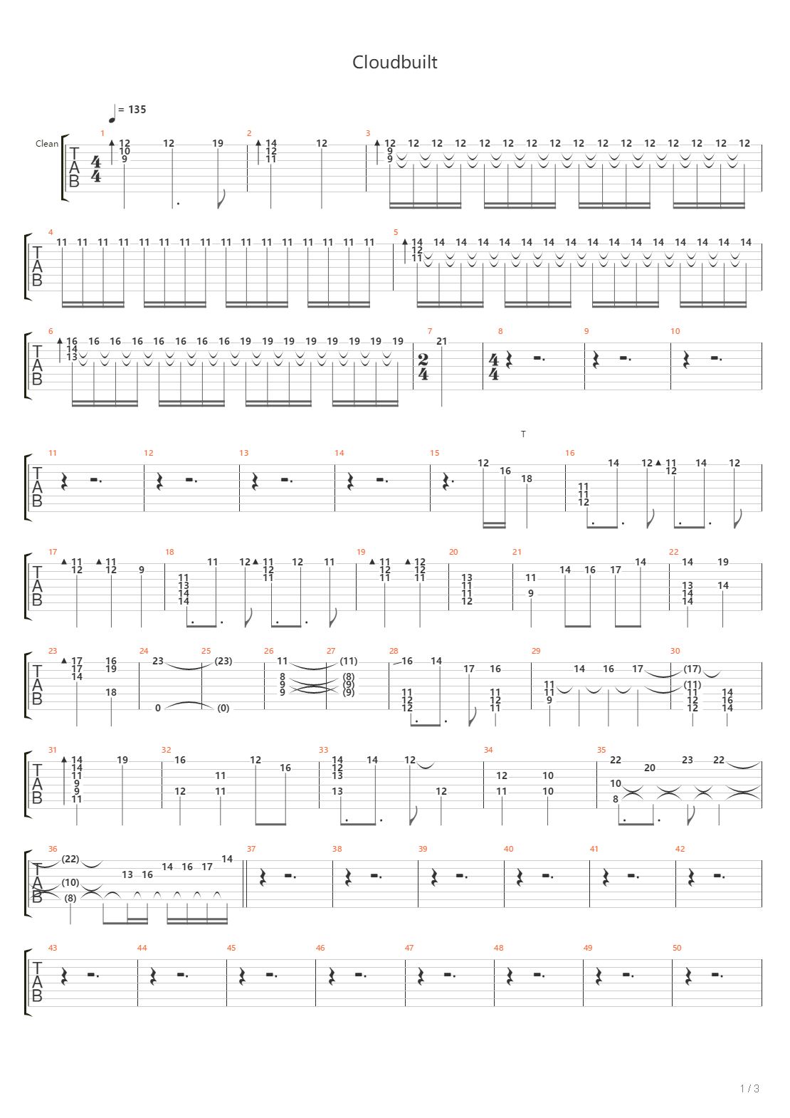 Cloudbuilt吉他谱