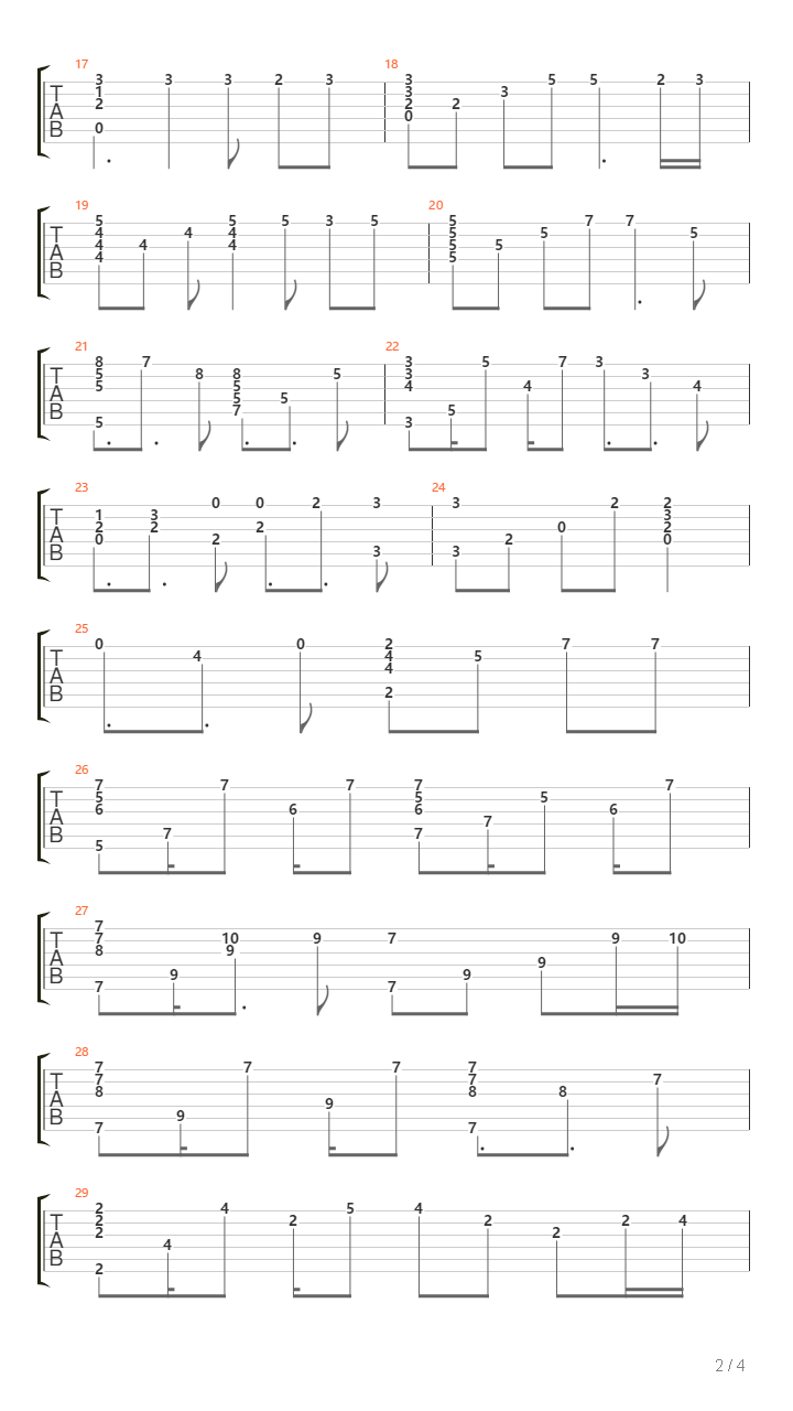 Distance -Music box Ver.-吉他谱