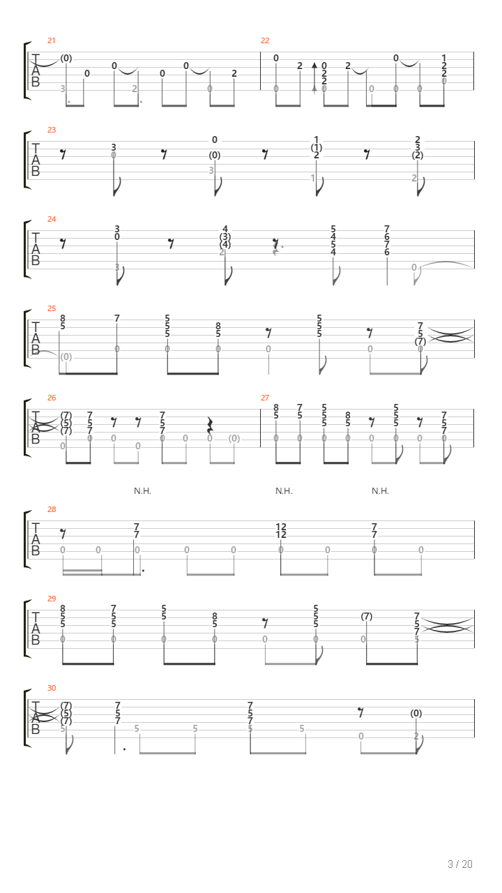 Classical Gas（另一版本）吉他谱