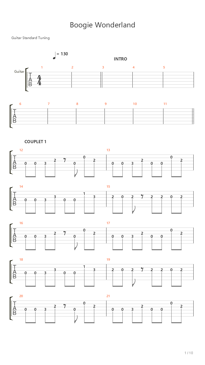 Boogie Wonderland吉他谱