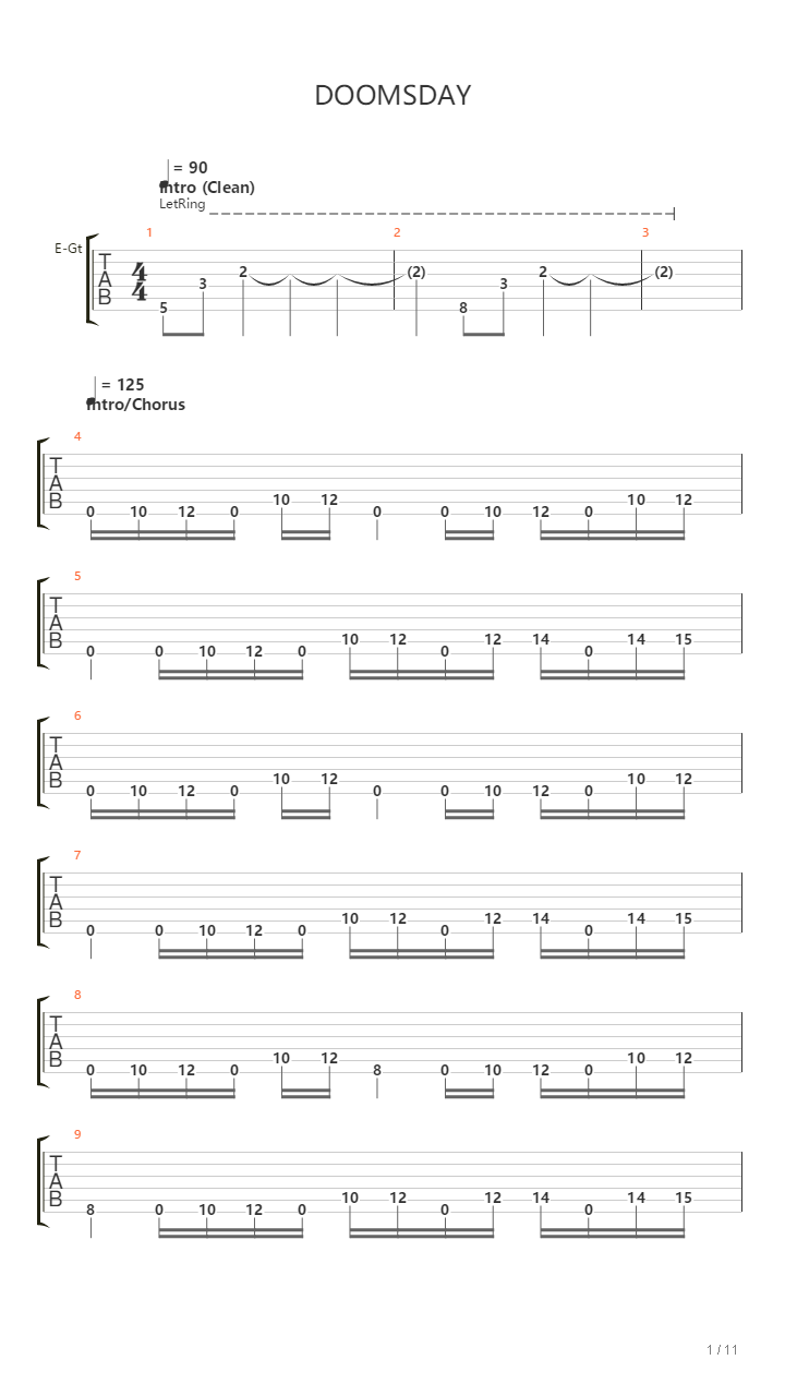 Doomsday吉他谱
