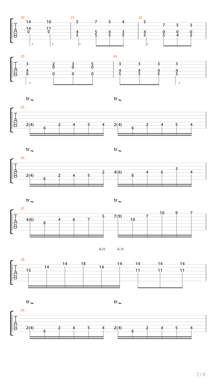 Caprice 20 in D Major(古典吉他独奏）吉他谱