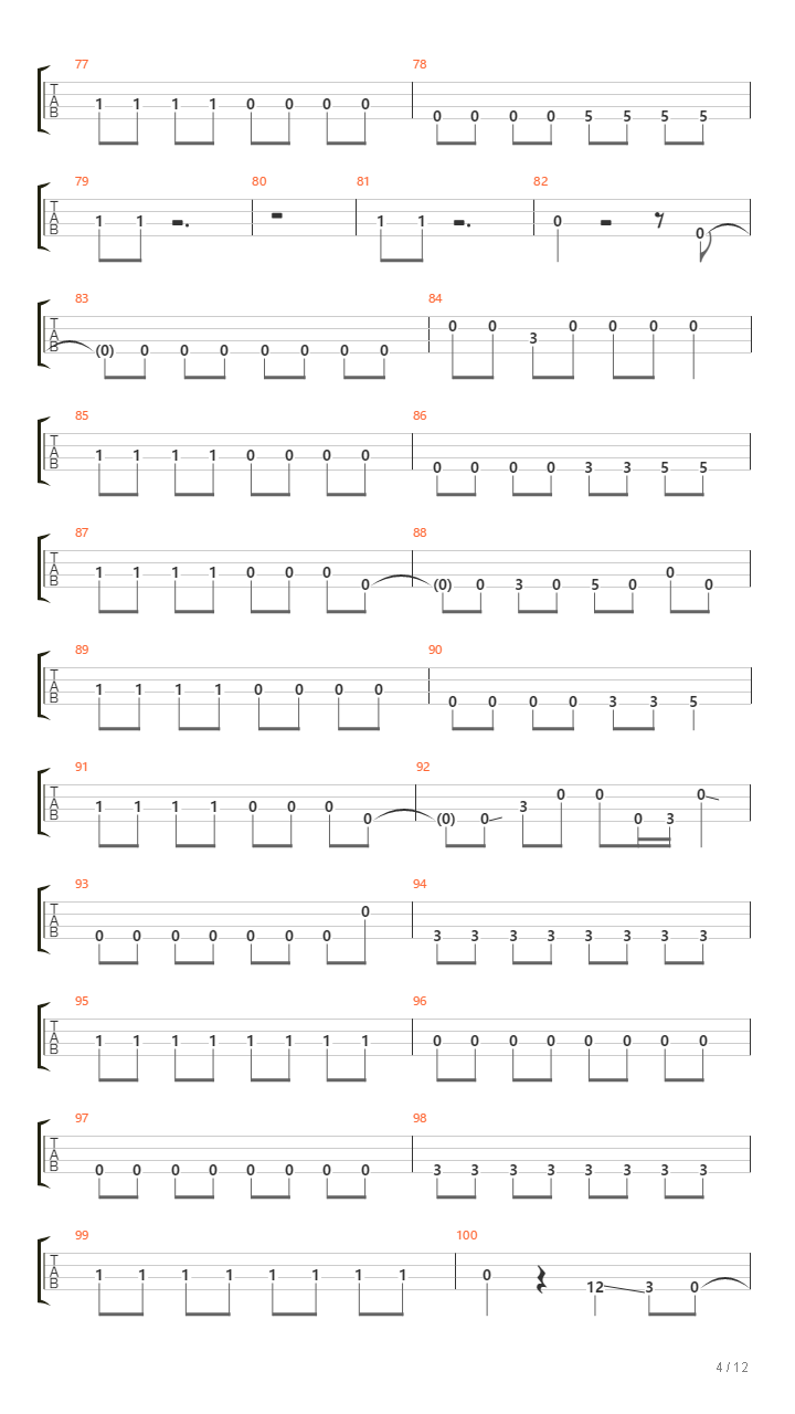 R吉他谱