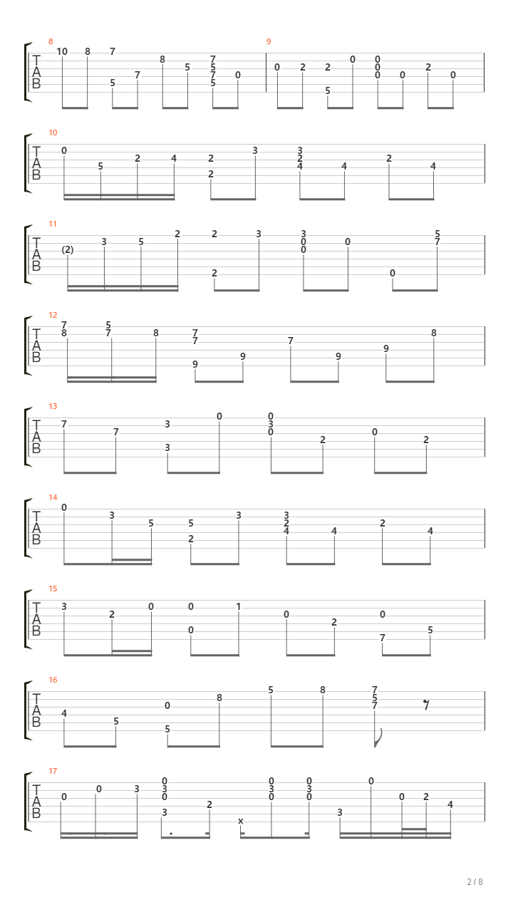 Kiss The Rain（超好听完美版！PDF + GTP  演奏视频）吉他谱