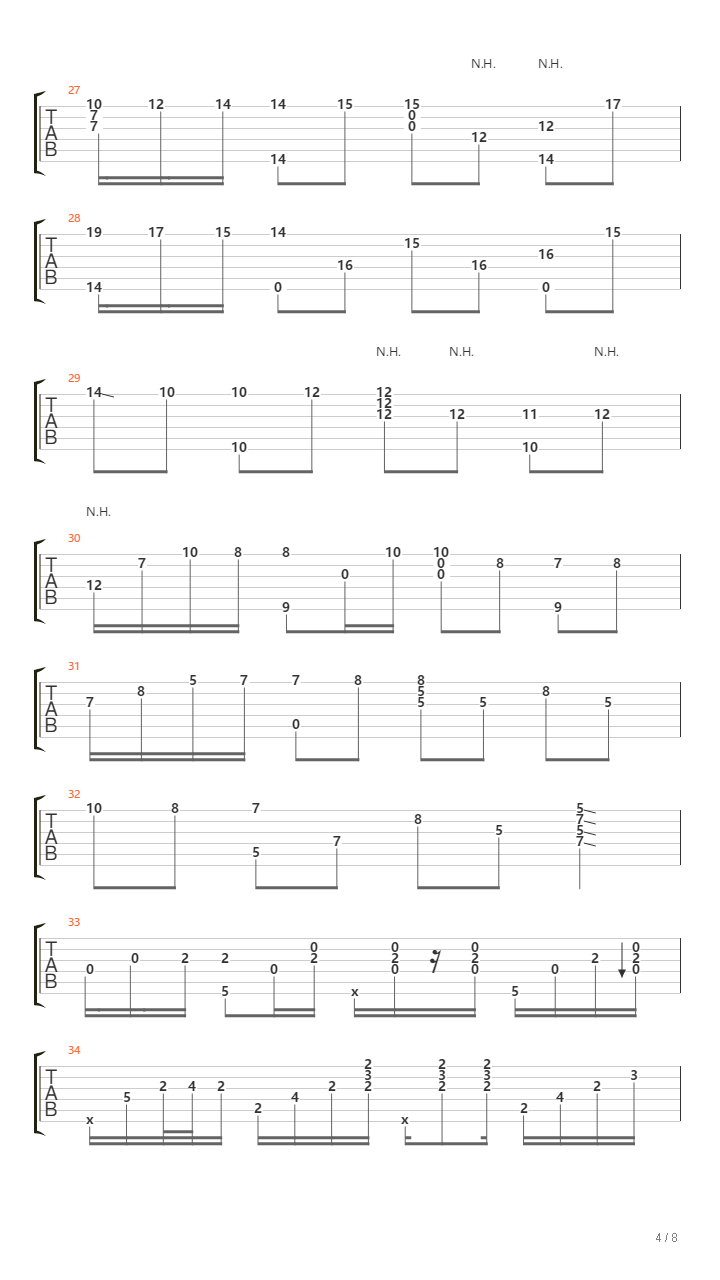 Kiss The Rain（超好听完美版！PDF + GTP  演奏视频）吉他谱