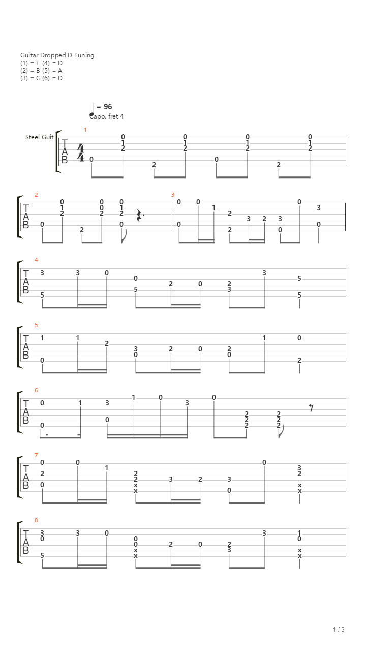 布吉鸟吉他谱