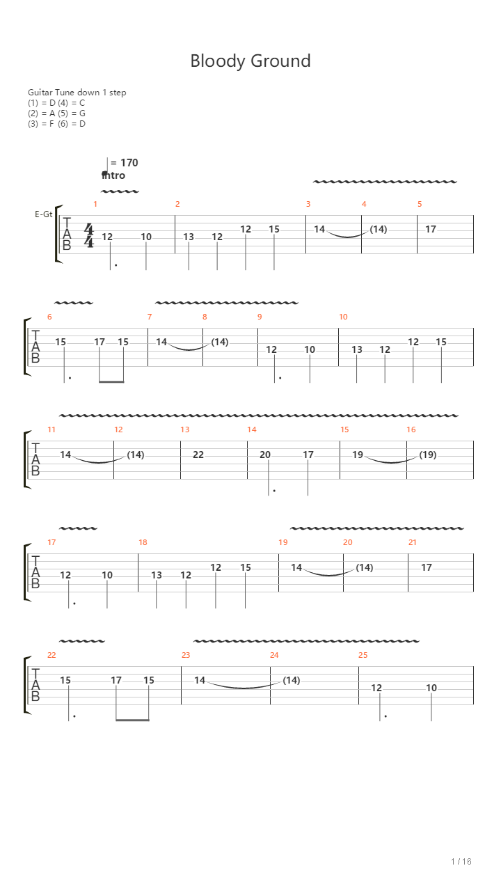 Bloody Ground吉他谱
