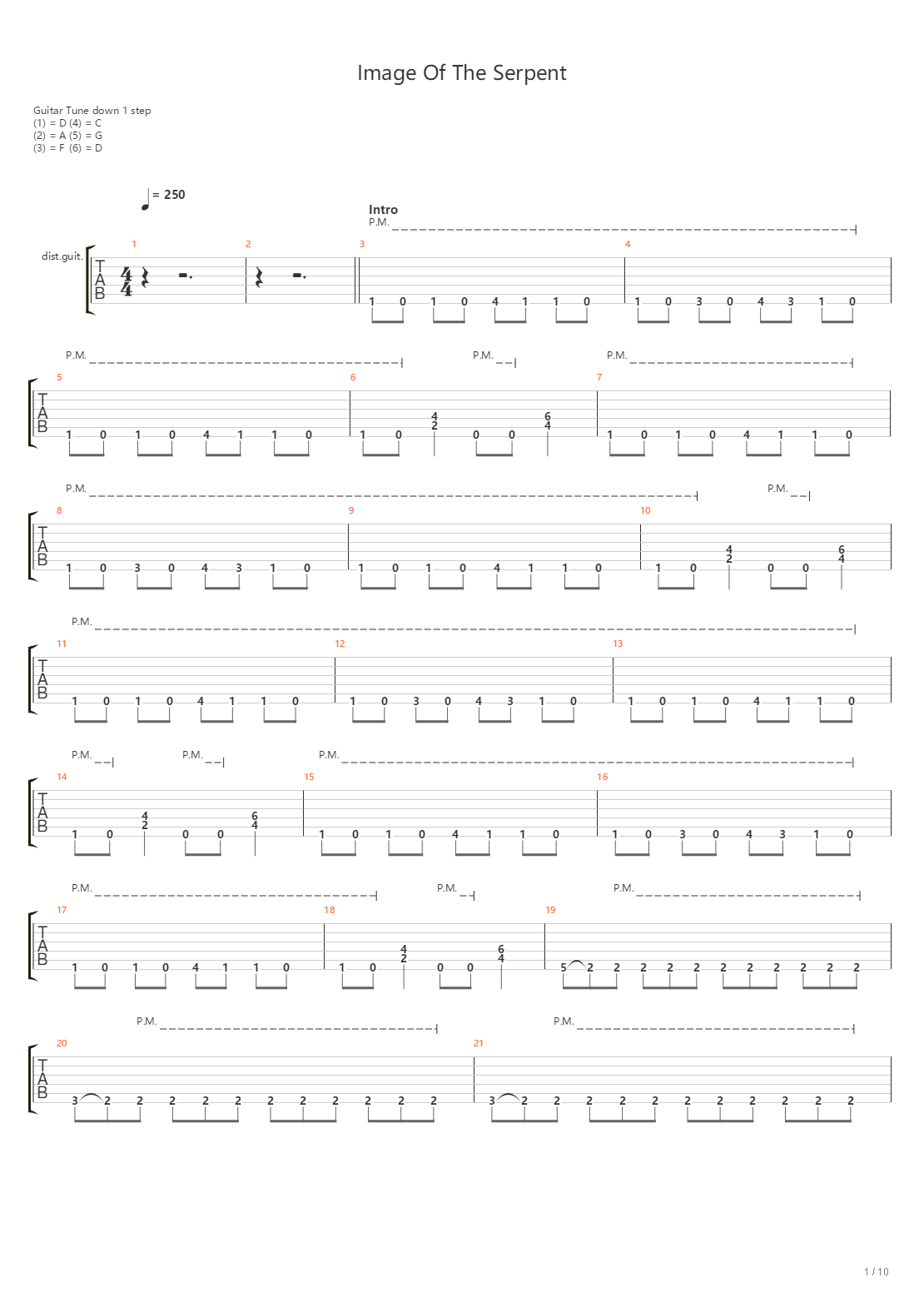 Image Of The Serpent吉他谱