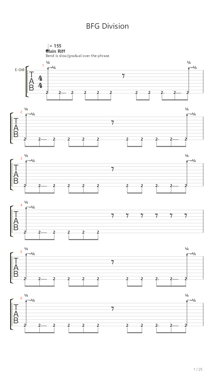 Bfg Division吉他谱
