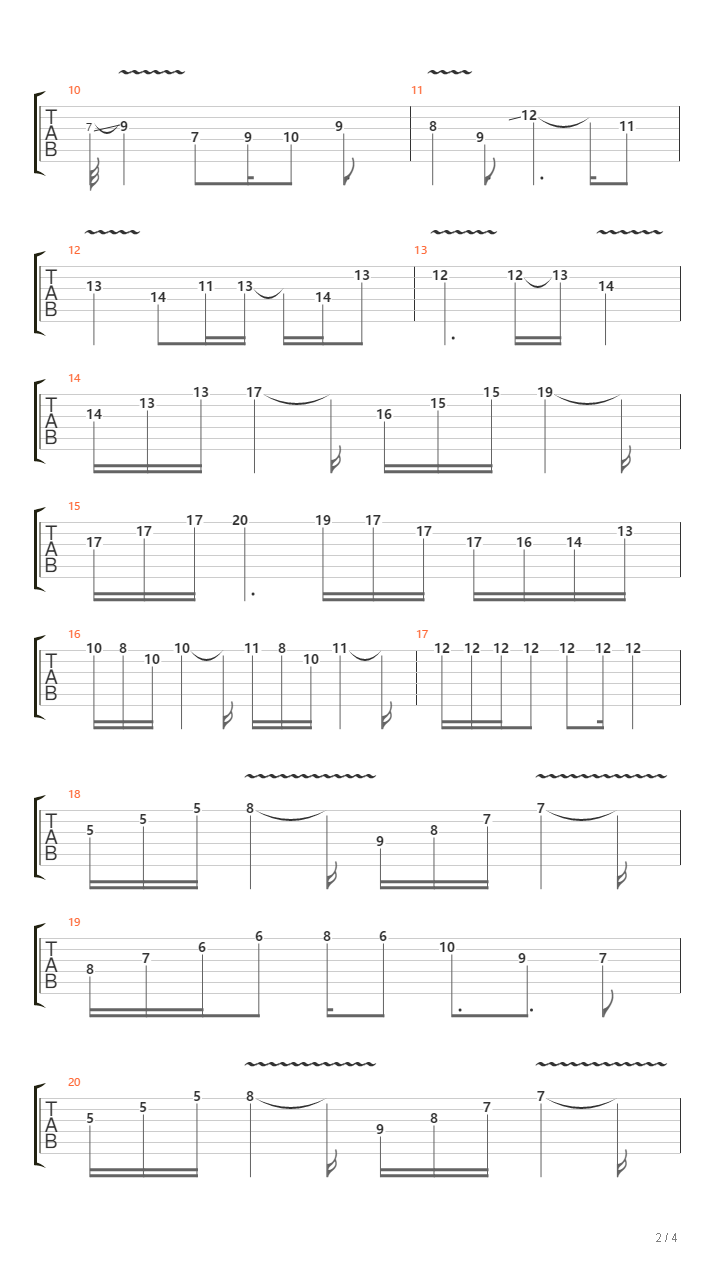 赤影战士BGM（第五关）吉他谱