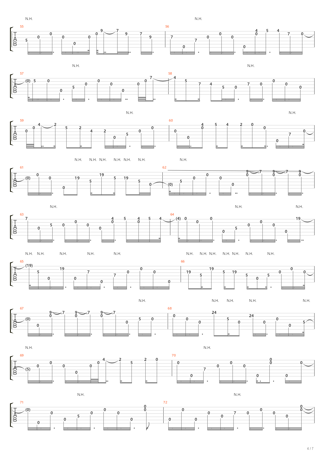 Bell's Harmonic(钟鸣泛音)吉他谱