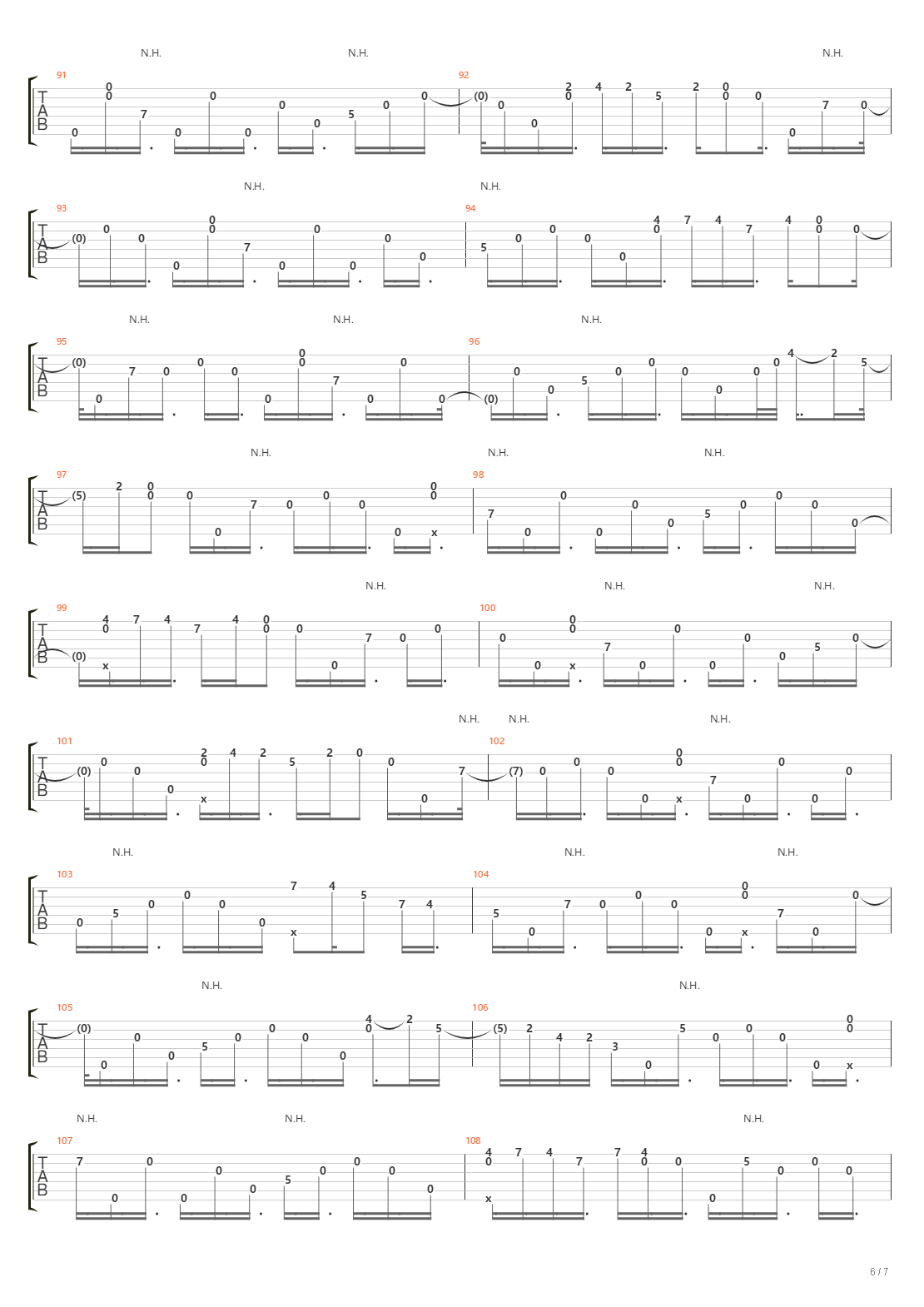 Bell's Harmonic(钟鸣泛音)吉他谱