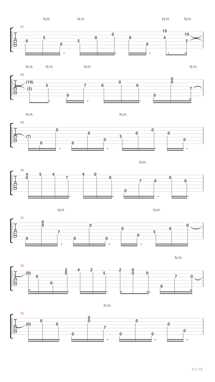 Bell's Harmonic(钟鸣泛音)吉他谱