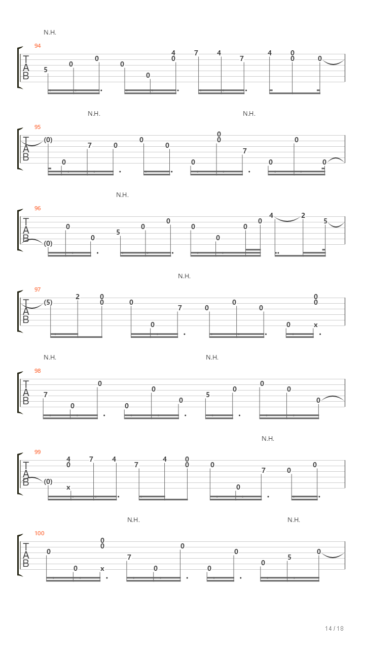 Bell's Harmonic(钟鸣泛音)吉他谱