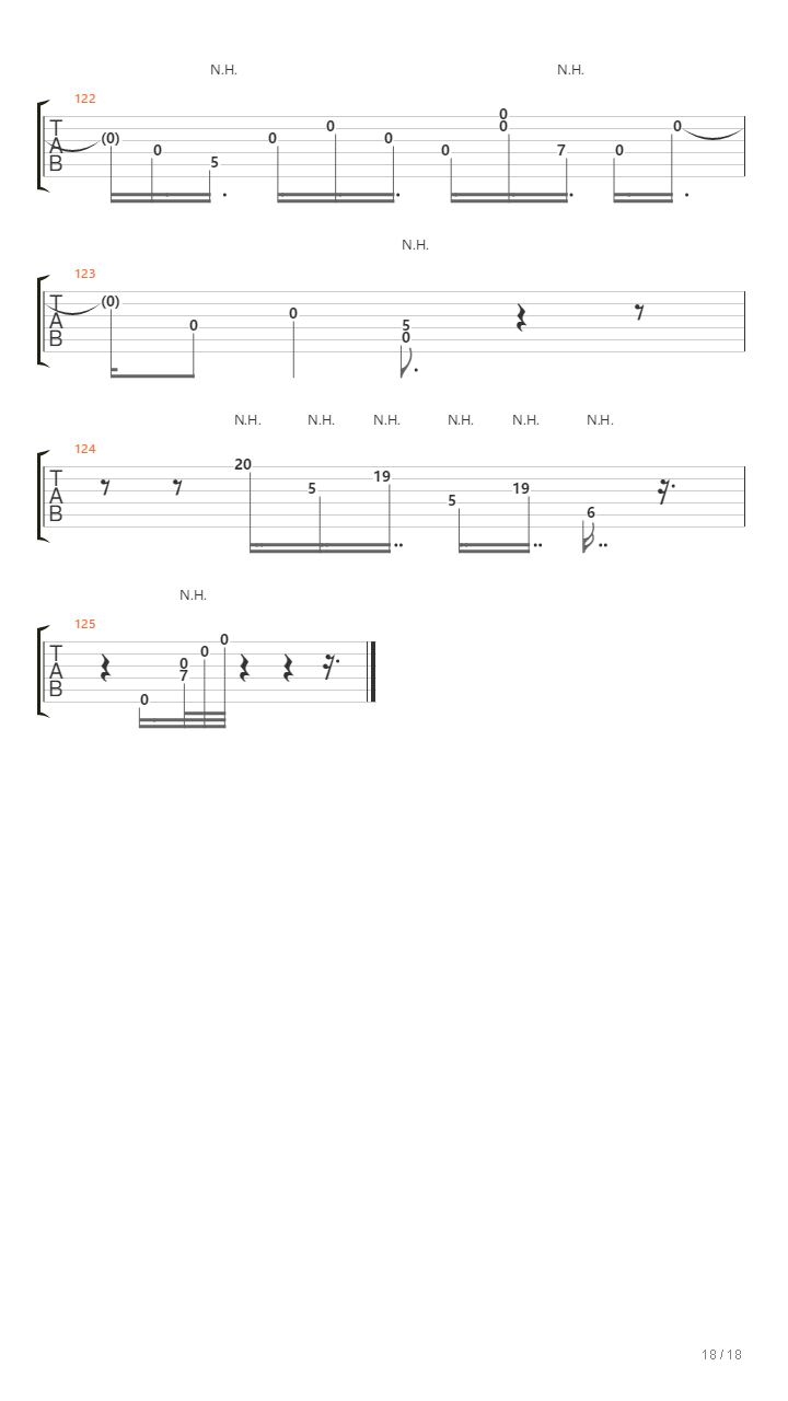 Bell's Harmonic(钟鸣泛音)吉他谱