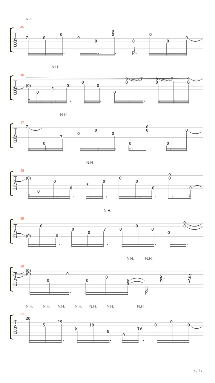 Bell's Harmonic(钟鸣泛音)吉他谱