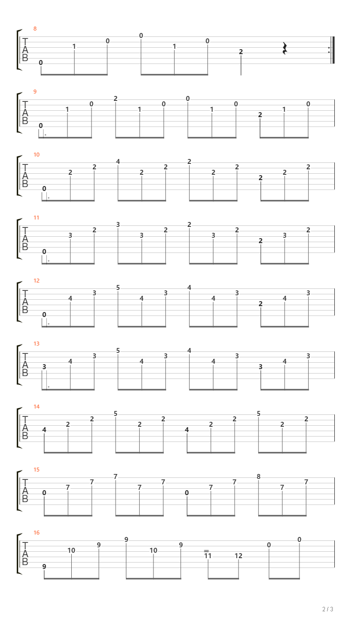 卡尔卡西练习曲第三首，指法修改版(A大调琶音练习) Carcassi Etude Op.60 No.3吉他谱