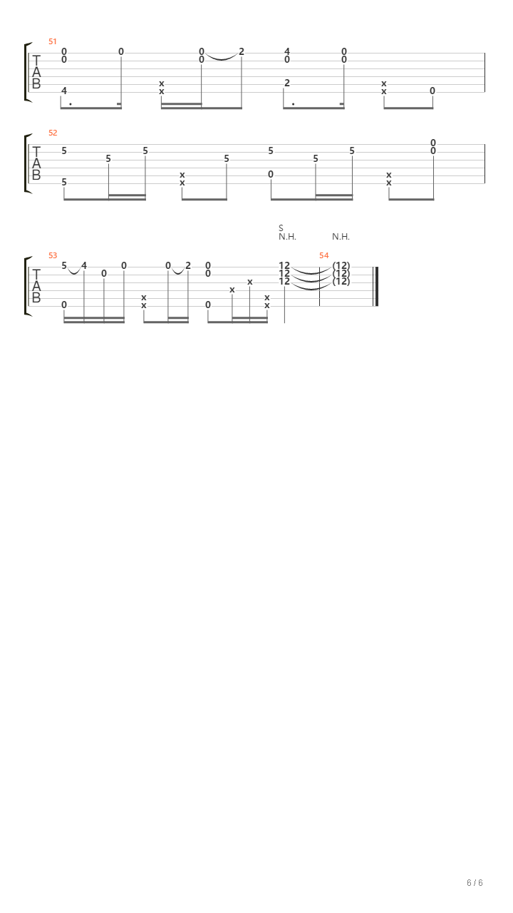 恋爱循环（Open D）吉他谱