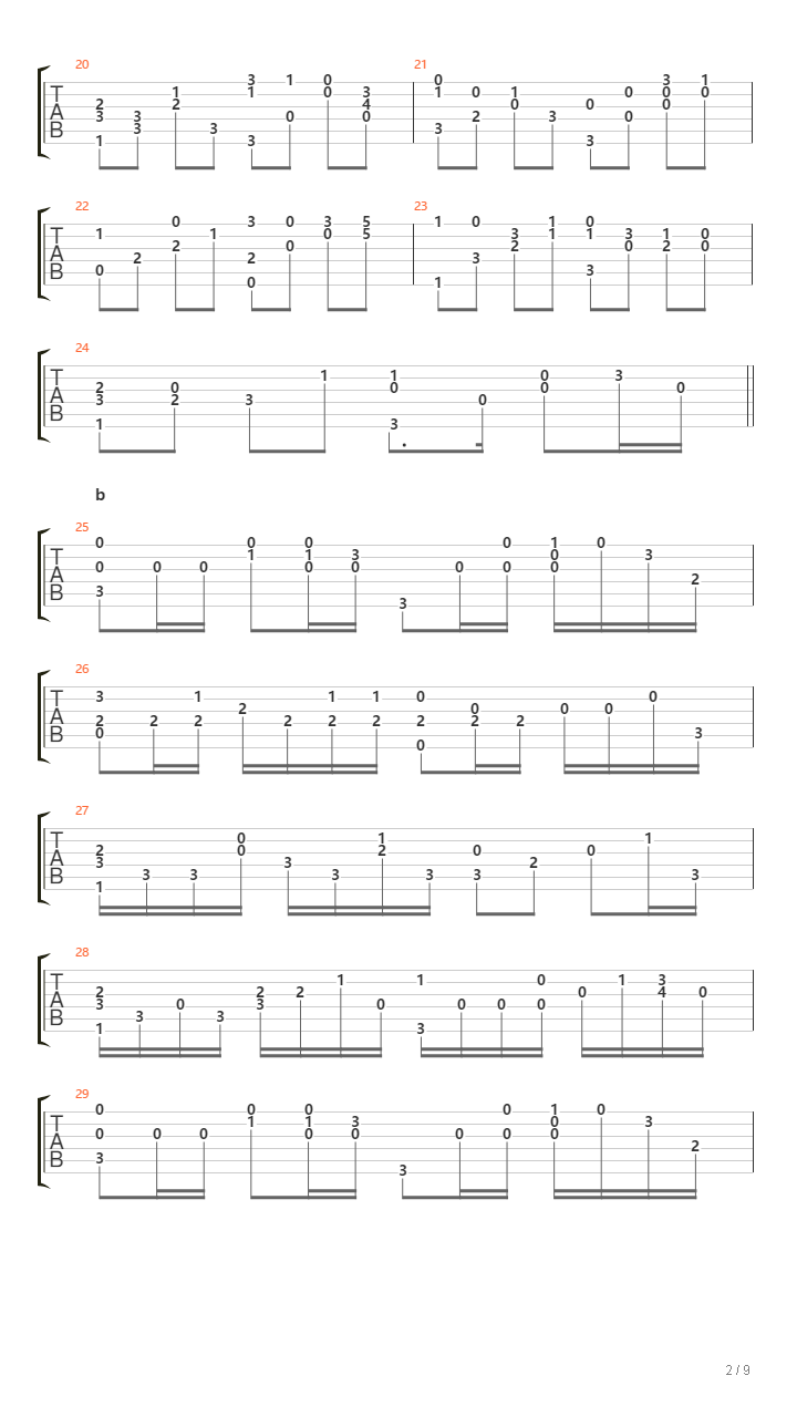 卡农（C大调 Variations On The Canon By Pachelbel）吉他谱