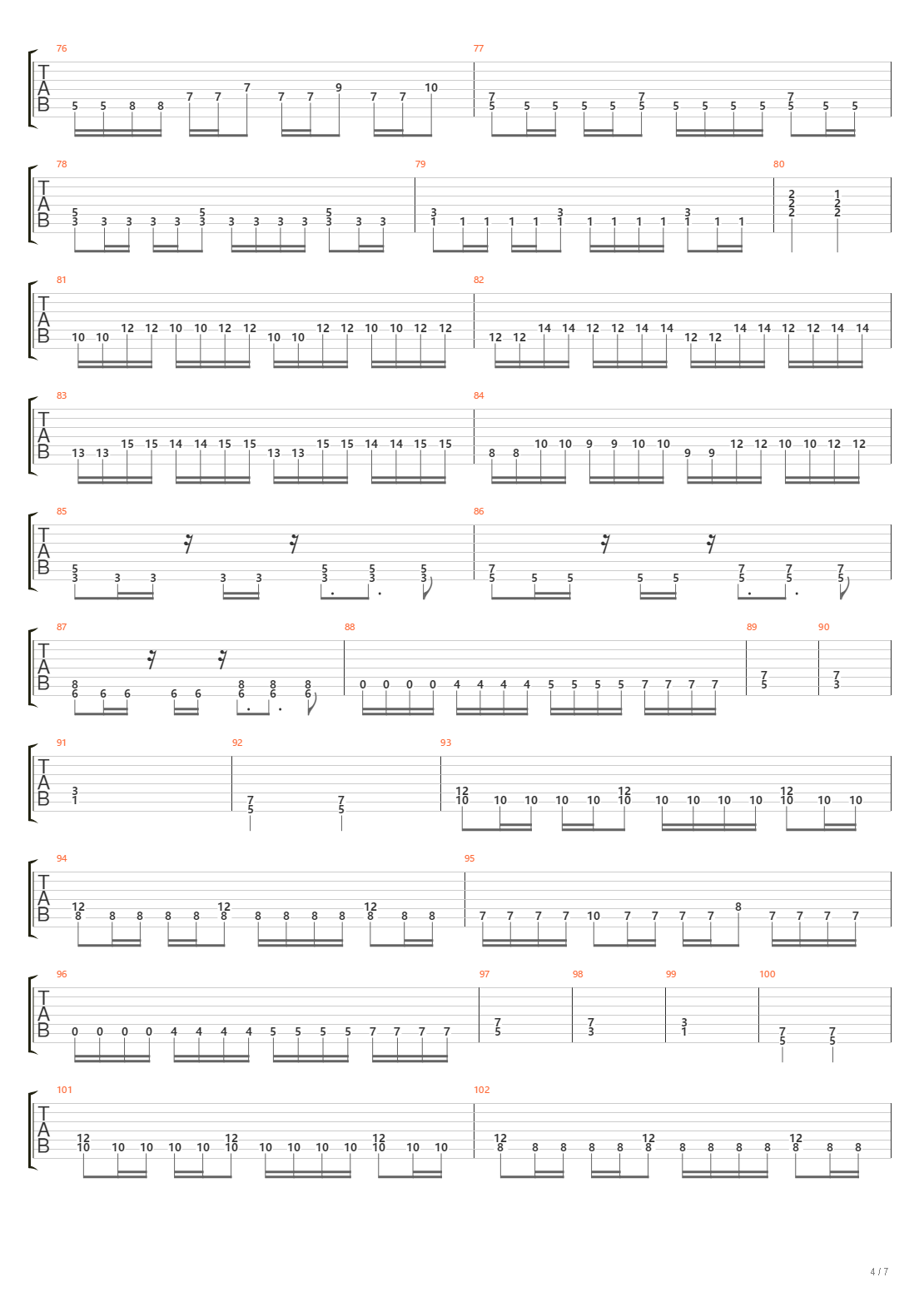 La voix du sang吉他谱