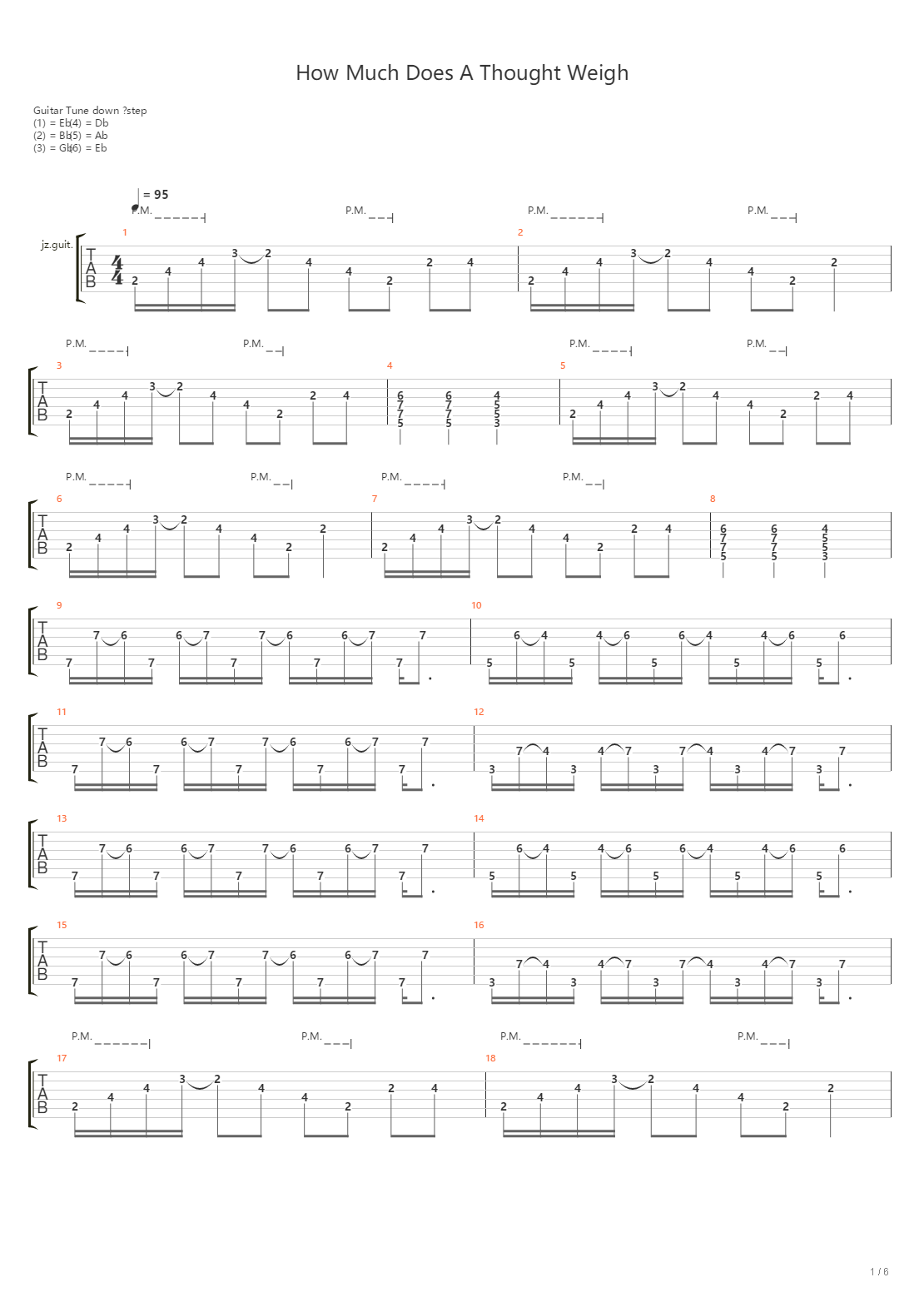 How Much Does A Thought Weigh吉他谱