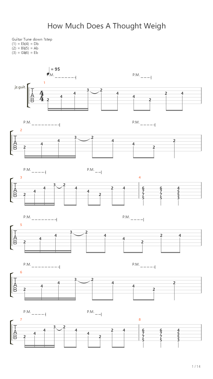 How Much Does A Thought Weigh吉他谱