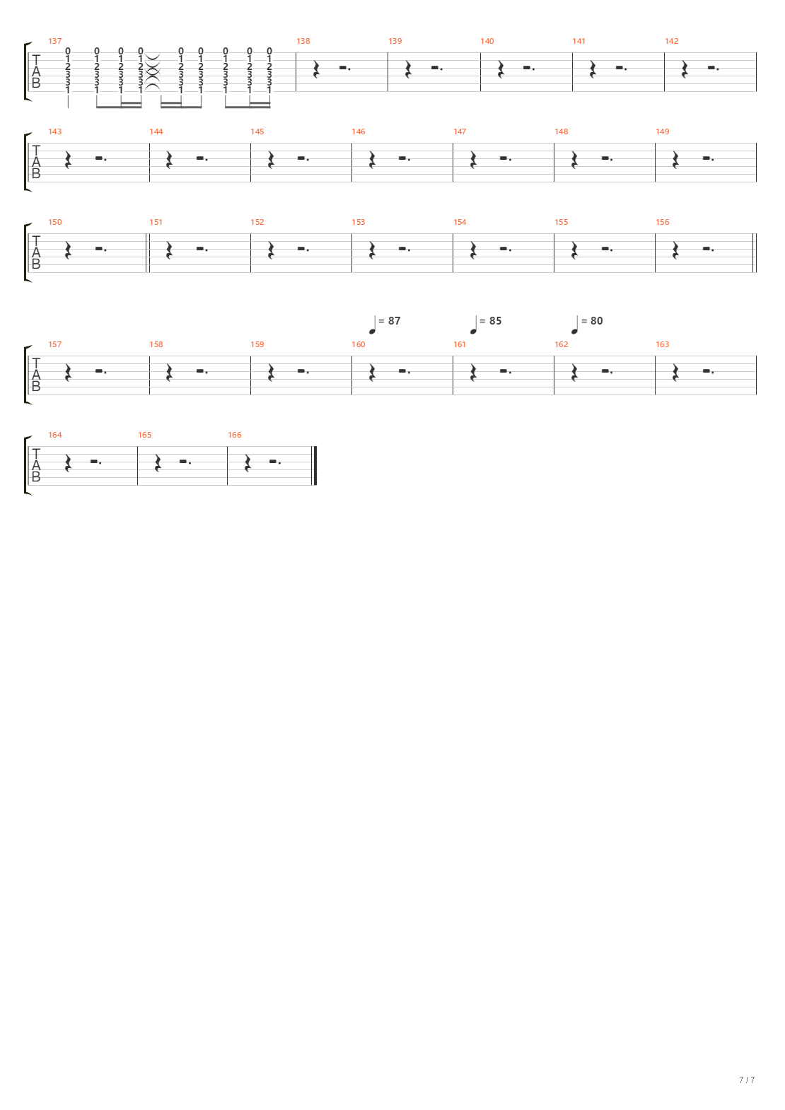 Stairway To Heaven（乐队总谱）吉他谱