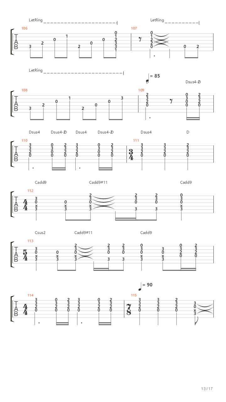 Stairway To Heaven（乐队总谱）吉他谱