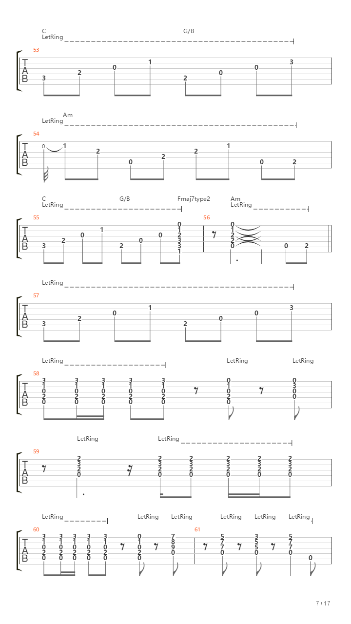 Stairway To Heaven（乐队总谱）吉他谱