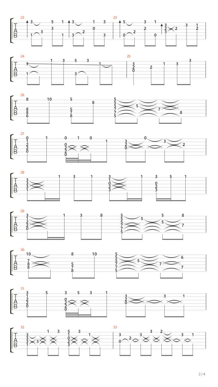 宴の跡(指弹吉他)吉他谱