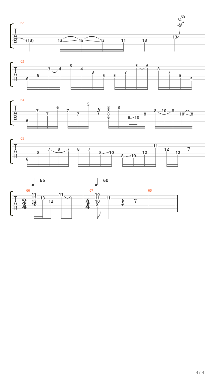 The Longest Wave吉他谱