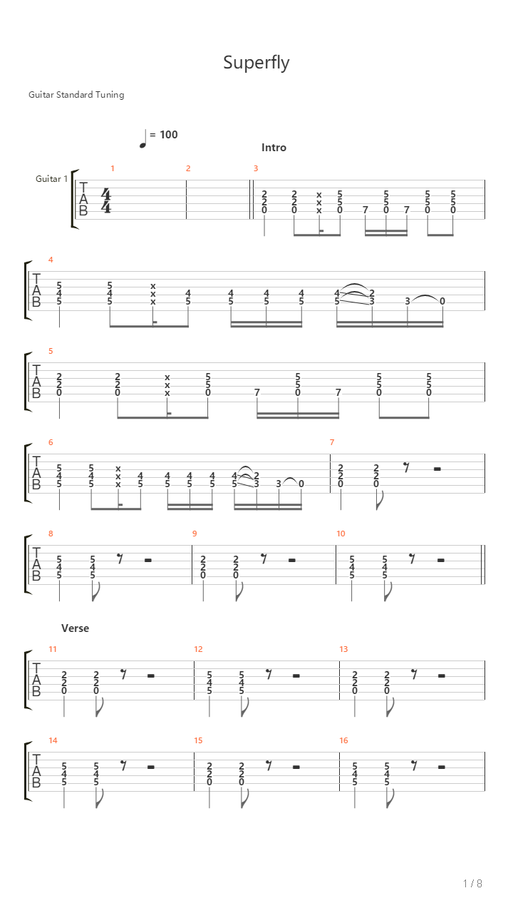 Superfly吉他谱