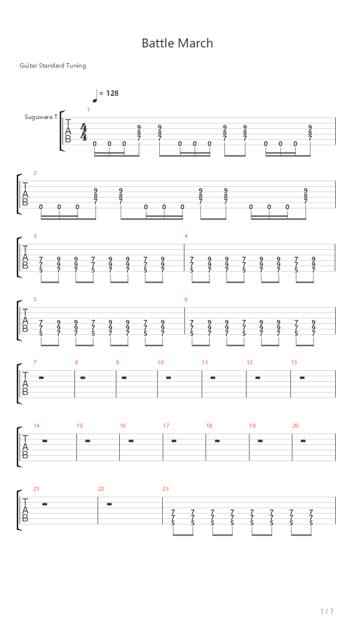 Battle March吉他谱