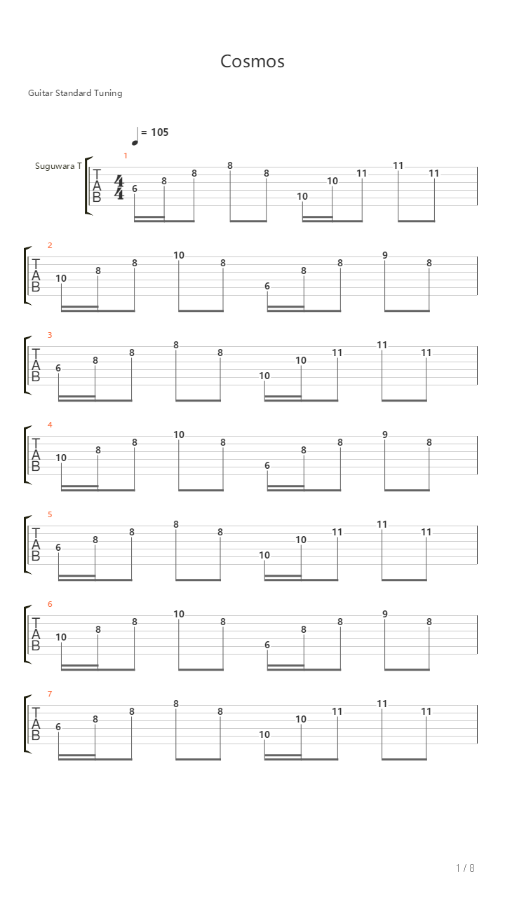 Cosmos吉他谱